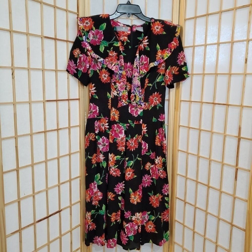 Liz Claiborne Floral Dress Petite Sz 6